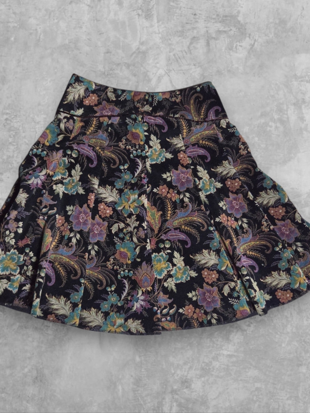Luxurious Fall Floral Paisley Tapestry Skirt M/L - Picture 7 of 7